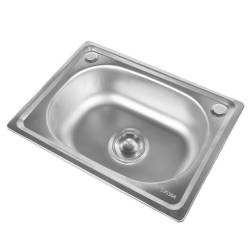 ZLEWOZMYWAK JEDNOKOMOROWY STALOWY INOX ZES-EGON-48X35 ZLEW KUCHENNY SYFON UCHWYTY 2 GATUNEK