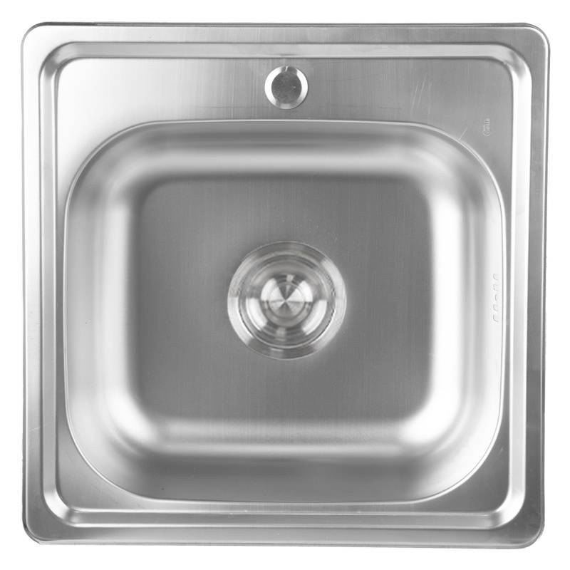 ZLEWOZMYWAK JEDNOKOMOROWY STALOWY INOX ZES-ALVI-48X48 ZLEW KUCHENNY SYFON UCHWYTY 2 GATUNEK