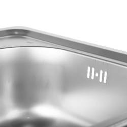 ZLEWOZMYWAK JEDNOKOMOROWY STALOWY INOX ZES-ALVI-48X48 ZLEW KUCHENNY SYFON UCHWYTY 2 GATUNEK
