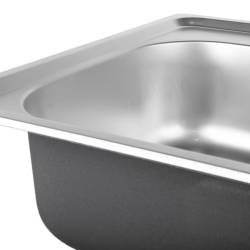 ZLEWOZMYWAK JEDNOKOMOROWY STALOWY INOX ZES-ALVI-48X48 ZLEW KUCHENNY SYFON UCHWYTY 2 GATUNEK
