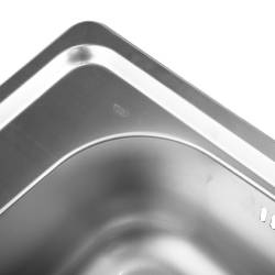 ZLEWOZMYWAK JEDNOKOMOROWY STALOWY INOX ZES-ALVI-48X48 ZLEW KUCHENNY SYFON UCHWYTY 2 GATUNEK
