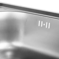 ZLEWOZMYWAK JEDNOKOMOROWY STALOWY INOX ZES-ALVI-48X48 ZLEW KUCHENNY SYFON UCHWYTY 2 GATUNEK