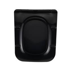 DESKA SEDESOWA WC WOLNOOPADAJĄCA CV-BL-09 SLIM CZARNA DUROPLAST CV-BL-09