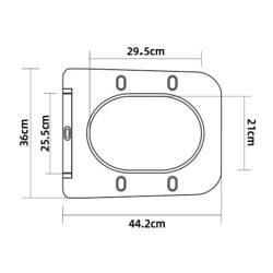 DESKA SEDESOWA WC WOLNOOPADAJĄCA CV-BL-09 SLIM CZARNA DUROPLAST CV-BL-09