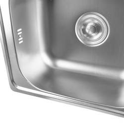 ZLEWOZMYWAK JEDNOKOMOROWY STALOWY INOX ZES-BARD-50X40 ZLEW KUCHENNY SYFON UCHWYTY 2 GATUNEK