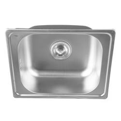 ZLEWOZMYWAK JEDNOKOMOROWY STALOWY INOX ZES-BARD-50X40 ZLEW KUCHENNY SYFON UCHWYTY 2 GATUNEK