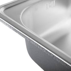 ZLEWOZMYWAK JEDNOKOMOROWY STALOWY INOX ZES-BARD-50X40 ZLEW KUCHENNY SYFON UCHWYTY 2 GATUNEK