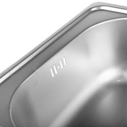 ZLEWOZMYWAK JEDNOKOMOROWY STALOWY INOX ZES-BARD-50X40 ZLEW KUCHENNY SYFON UCHWYTY 2 GATUNEK