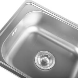 ZLEWOZMYWAK JEDNOKOMOROWY STALOWY INOX ZES-BARD-50X40 ZLEW KUCHENNY SYFON UCHWYTY 2 GATUNEK