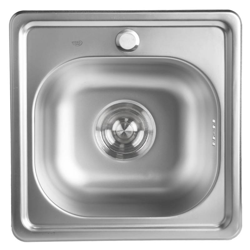 ZLEWOZMYWAK JEDNOKOMOROWY STALOWY INOX ZES-PLATON-38X38 ZLEW KUCHENNY SYFON UCHWYTY 2 GATUNEK