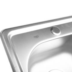 ZLEWOZMYWAK JEDNOKOMOROWY STALOWY INOX ZES-PLATON-38X38 ZLEW KUCHENNY SYFON UCHWYTY 2 GATUNEK