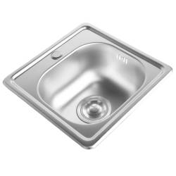 ZLEWOZMYWAK JEDNOKOMOROWY STALOWY INOX ZES-PLATON-38X38 ZLEW KUCHENNY SYFON UCHWYTY 2 GATUNEK