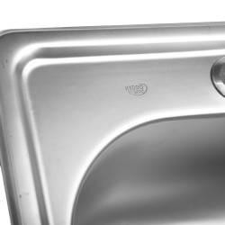ZLEWOZMYWAK JEDNOKOMOROWY STALOWY INOX ZES-PLATON-38X38 ZLEW KUCHENNY SYFON UCHWYTY 2 GATUNEK