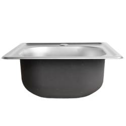 ZLEWOZMYWAK JEDNOKOMOROWY STALOWY INOX ZES-PLATON-38X38 ZLEW KUCHENNY SYFON UCHWYTY 2 GATUNEK