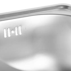 ZLEWOZMYWAK JEDNOKOMOROWY STALOWY INOX ZES-PLATON-38X38 ZLEW KUCHENNY SYFON UCHWYTY 2 GATUNEK