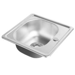 ZLEWOZMYWAK JEDNOKOMOROWY STALOWY INOX ZES-PLATON-38X38 ZLEW KUCHENNY SYFON UCHWYTY 2 GATUNEK