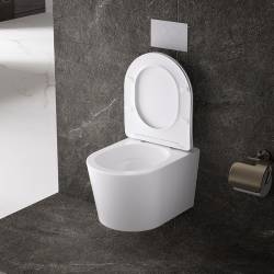ZESTAW PODTYNKOWY WC STELAŻ TECE MISKA ELITE-WH-03 PRZYCISK TC-9240407 CZARNY MAT
