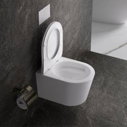 ZESTAW PODTYNKOWY WC STELAŻ TECE MISKA ELITE-WH-03 PRZYCISK TC-9240407 CZARNY MAT