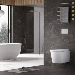 ZESTAW PODTYNKOWY WC STELAŻ TECE MISKA ELITE-WH-02 PRZYCISK TC-9240401 CHROM