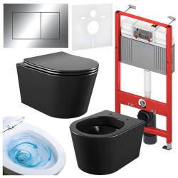 ZESTAW PODTYNKOWY WC STELAŻ TECE MISKA ELITE-MTB-03 PRZYCISK TC-9240401 CHROM