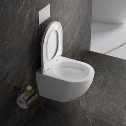 ZESTAW PODTYNKOWY WC STELAŻ TECE MISKA NERO-WH-02 PRZYCISK TC-9240407 CZARNY MAT