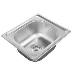 ZLEWOZMYWAK JEDNOKOMOROWY STALOWY INOX ZES-GRANT-38X33 ZLEW KUCHENNY SYFON UCHWYTY 2 GATUNEK
