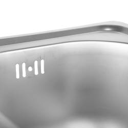 ZLEWOZMYWAK JEDNOKOMOROWY STALOWY INOX ZES-GRANT-38X33 ZLEW KUCHENNY SYFON UCHWYTY 2 GATUNEK