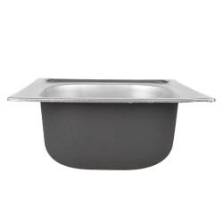 ZLEWOZMYWAK JEDNOKOMOROWY STALOWY INOX ZES-GRANT-38X33 ZLEW KUCHENNY SYFON UCHWYTY 2 GATUNEK