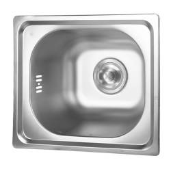 ZLEWOZMYWAK JEDNOKOMOROWY STALOWY INOX ZES-GRANT-38X33 ZLEW KUCHENNY SYFON UCHWYTY 2 GATUNEK