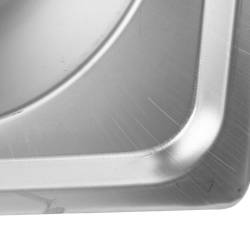 ZLEWOZMYWAK JEDNOKOMOROWY STALOWY INOX ZES-GRANT-38X33 ZLEW KUCHENNY SYFON UCHWYTY 2 GATUNEK