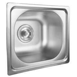 ZLEWOZMYWAK JEDNOKOMOROWY STALOWY INOX ZES-GRANT-38X33 ZLEW KUCHENNY SYFON UCHWYTY 2 GATUNEK
