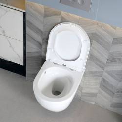 ZESTAW PODTYNKOWY WC STELAŻ TECE MISKA FLOW-WH-TR-02 PRZYCISK TC-9240407 CZARNY MAT