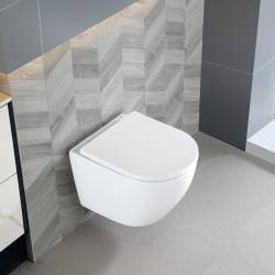 ZESTAW PODTYNKOWY WC STELAŻ TECE MISKA FLOW-WH-TR-02 PRZYCISK TC-9240401 CHROM