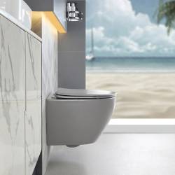 MISKA WC WISZĄCA RIMLESS MIZU-MTGR-RIM-03 SZARY MAT DESKA WOLNOOPADAJĄCA DUROPLAST MIZU-MTGR-RIM-03