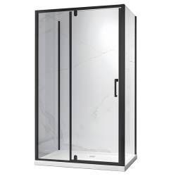 KABINA PRYSZNICOWA PROSTOKĄTNA 3-ŚCIENNA ZES-KZ23F-BL-120X70 CZARNA 120x70 CM