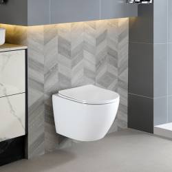 ZESTAW PODTYNKOWY WC STELAŻ TECE MISKA FLOW-WH-TR-03 PRZYCISK TC-9240401 CHROM