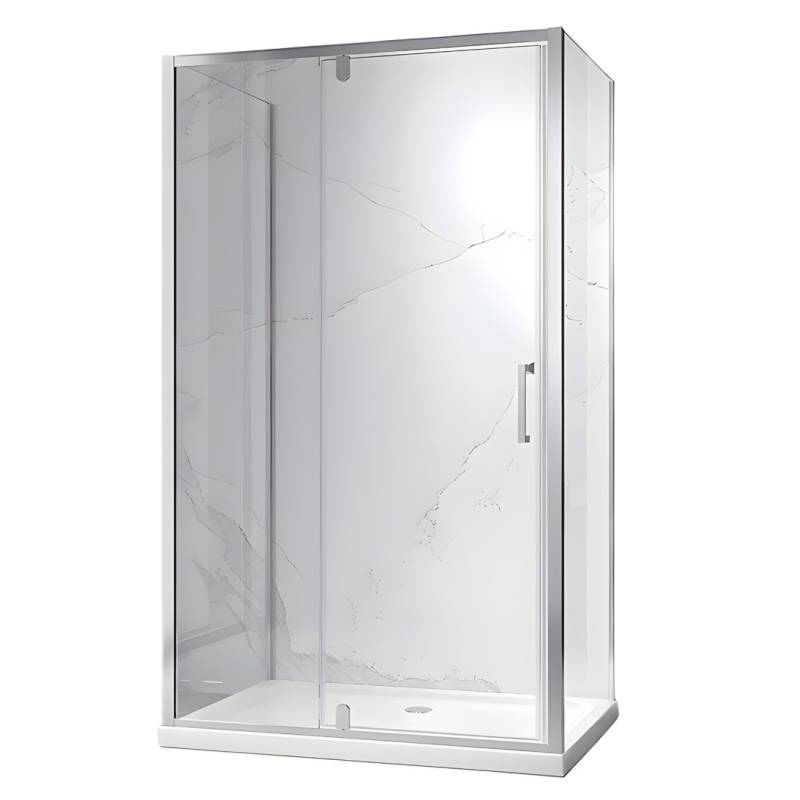 KABINA PRYSZNICOWA PROSTOKĄTNA 3-ŚCIENNA ZES-KZ23F-120X90 CHROM 120x90 CM