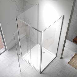KABINA PRYSZNICOWA PROSTOKĄTNA 3-ŚCIENNA ZES-KZ23E-110X100 CHROM 110x100 CM