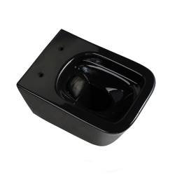 ZESTAW PODTYNKOWY WC STELAŻ TECE MISKA RAIN-BL-GL-RIM-03 PRZYCISK TC-9240407 CZARNY MAT