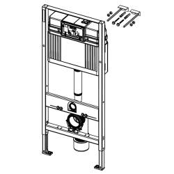 ZESTAW PODTYNKOWY WC STELAŻ TECE MISKA RAIN-BL-GL-RIM-03 PRZYCISK TC-9240407 CZARNY MAT