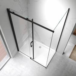 KABINA PRYSZNICOWA PROSTOKĄTNA ZES-KZ22A-BL-100X80 CZARNA 100X80 CM 8 MM