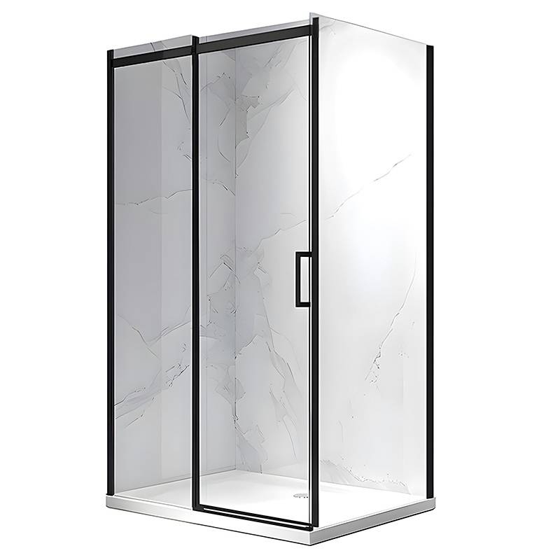 KABINA PRYSZNICOWA PROSTOKĄTNA ZES-KZ22C-BL-120X80 CZARNA 120X80 CM 8 MM