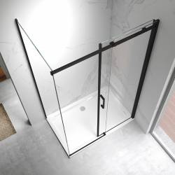 KABINA PRYSZNICOWA PROSTOKĄTNA ZES-KZ22C-BL-120X80 CZARNA 120X80 CM 8 MM