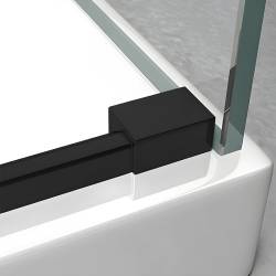 KABINA PRYSZNICOWA PROSTOKĄTNA ZES-KZ22D-BL-130X90 CZARNA 130X90 CM 8 MM