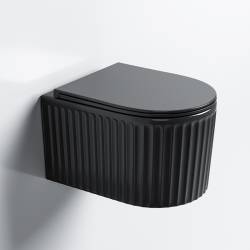 ZESTAW PODTYNKOWY WC STELAŻ TECE MISKA LUMA-BL-RIM-03 PRZYCISK TC-9240407 CZARNY MAT