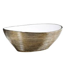 UMYWALKA NABLATOWA CERAMICZNA OWALNA LUMO-GL-BR-405 ZŁOTA LUMO-GL-BR-405