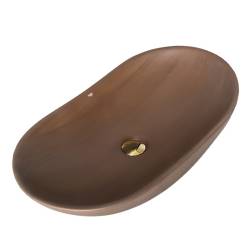 UMYWALKA NABLATOWA CERAMICZNA OWALNA LAVI-BR-625 BRĄZOWA LAVI-BR-625