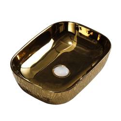 UMYWALKA NABLATOWA CERAMICZNA PROSTOKĄTNA MILO-GL-MOD7-455 ZŁOTA MILO-GL-MOD7-455