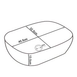 UMYWALKA NABLATOWA CERAMICZNA PROSTOKĄTNA MILO-GL-MOD7-455 ZŁOTA MILO-GL-MOD7-455