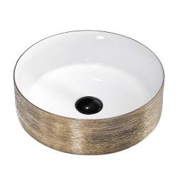 UMYWALKA NABLATOWA CERAMICZNA OKRĄGŁA LAVA-GL-BR-360 ZŁOTA LAVA-GL-BR-360